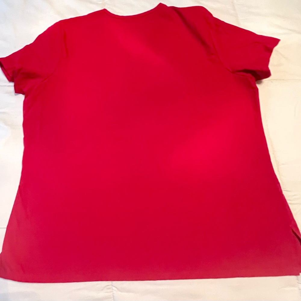 SB Scrubs Red Women's Robe with Leopard‎ Trim - Picture 3 of 4